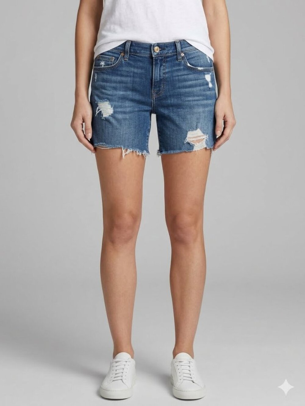 Women's 7 For All Mankind Josefina Skinny Boyfriend Jean Shorts Size 28